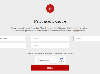 Jak probíhá registrace nového dárce?